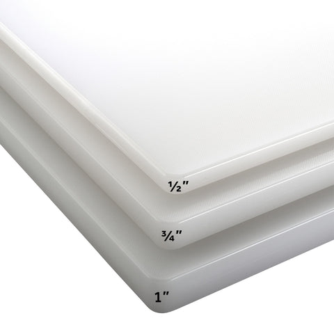 Winco CBXH-1824 White Rectangular Polyethylene Cutting Board, 18" x 24" x 1"