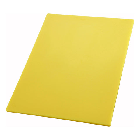 Winco CBYL-1218 HACCP Color-Coded Yellow Polyethylene Cutting Board, 12" x 18"