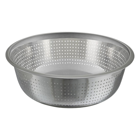 Winco CCOD-13S 13" Stainless Steel Chinese-Style Colander with 2.5mm Drain Holes, 9 Qt