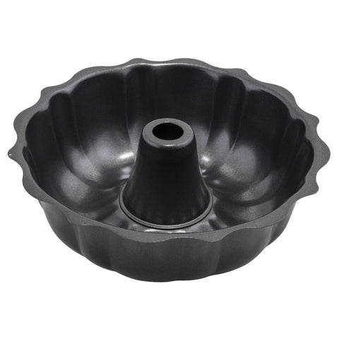 Winco CCP-10F Fluted Bundt Cake Pan, 10" x 3-1/4\" Non-Stick Aluminized Carbon Steel