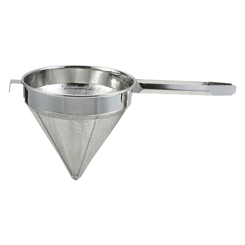 Winco CCS-12F 12" Fine Mesh Stainless Steel China Cap Strainer