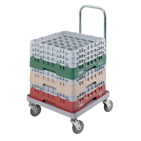 Cambro CDR2020H151 Camdolly Dish Rack Dolly with Handle, Soft Gray