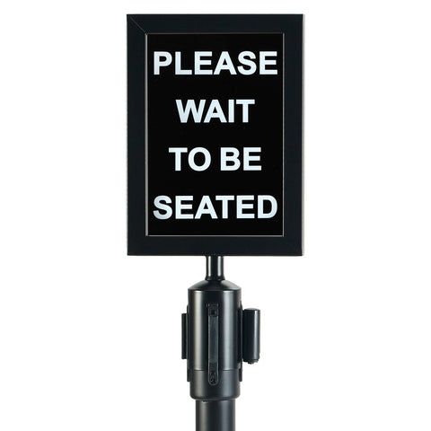 Winco CGSF-12K Black Stanchion Top Sign Frame