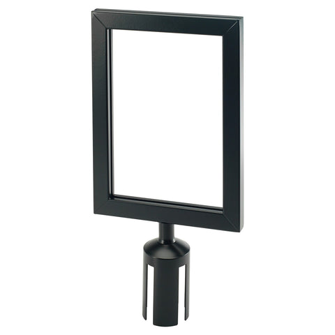 Winco CGSF-12K Black Stanchion Top Sign Frame