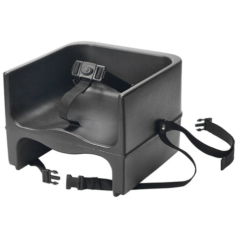 Winco CHB-1PK Plastic Booster Seat with 3-Way Strap, Black