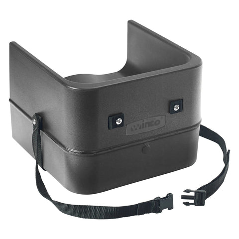 Winco CHB-1PK Plastic Booster Seat with 3-Way Strap, Black