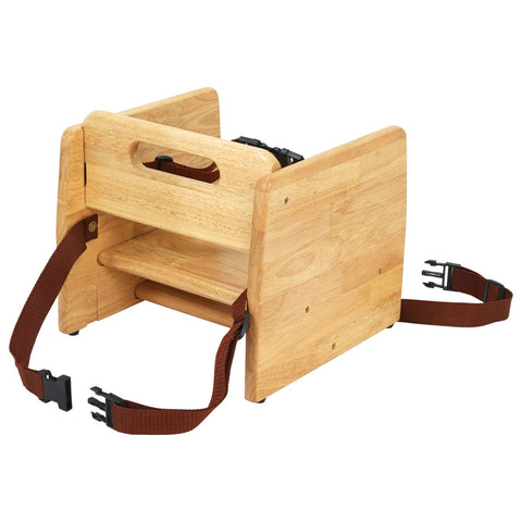 Winco CHB-701 Stacking Wooden Booster Seat, Natural Finish