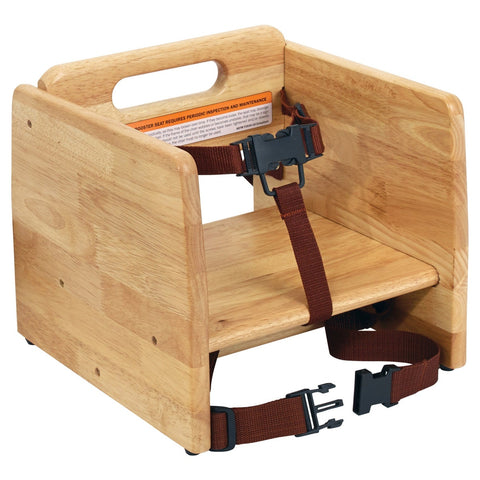 Winco CHB-701 Stacking Wooden Booster Seat, Natural Finish