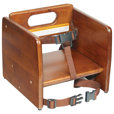 Winco CHB-704 Stacking Wooden Booster Seat, Walnut