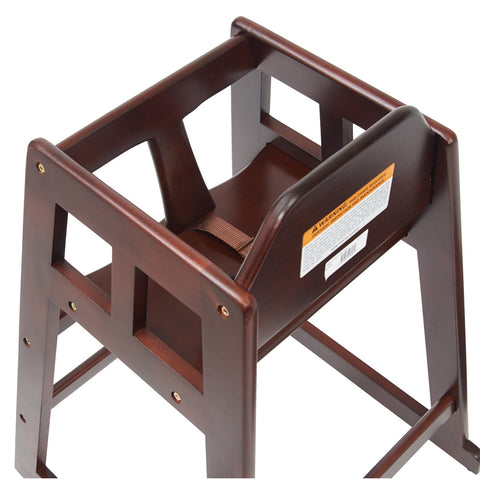 Winco CHH-103A Wooden High Chair, Assembled - Mahogany