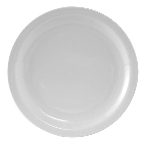 Tuxton China CLA-094 9-1/2" Round Colorado Narrow Rim Plate, Porcelain White