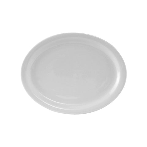 Tuxton China CLH-096 Colorado Oval Platter - Porcelain White, 9-3/4 x 7-1/4