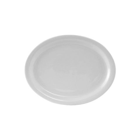 Tuxton China CLH-132 Colorado Oval Platter 13-1/8" x 10-1/8" Porcelain White