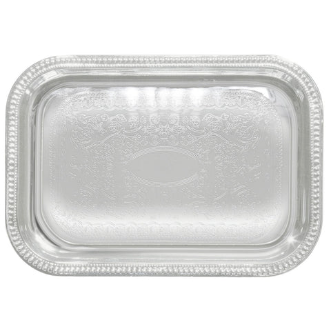 Winco CMT-1812 Chrome-Plated Rectangular Serving Tray, 18 x 12-1/2