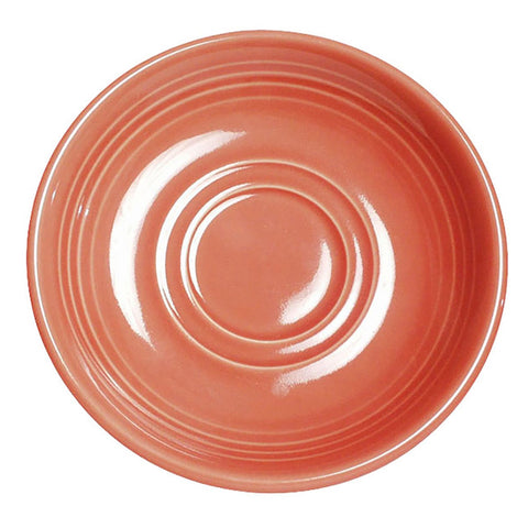Tuxton China CNE-060 6" Round Concentrix Ceramic Saucer, Cinnebar