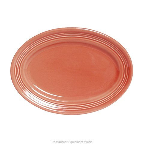 Tuxton China CNH-136 Concentrix Cinnebar Oval China Platter, 13-3/4" x 10-1/2"