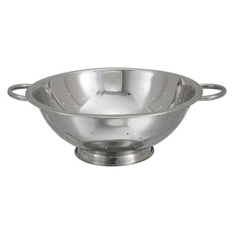 Winco COD-14 14 Qt. Stainless Steel Colander with Footed Base