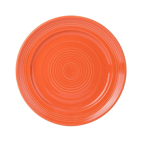 Tuxton China CPA-104 Concentrix 10-1/2" Papaya Round China Dinner Plate