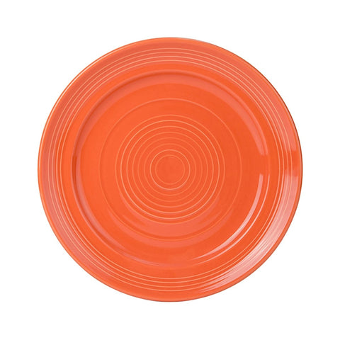 Tuxton China CPA-104 Concentrix 10-1/2" Papaya Round China Dinner Plate