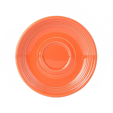 Tuxton China CPE-060 6" Concentrix Round Saucer, Papaya