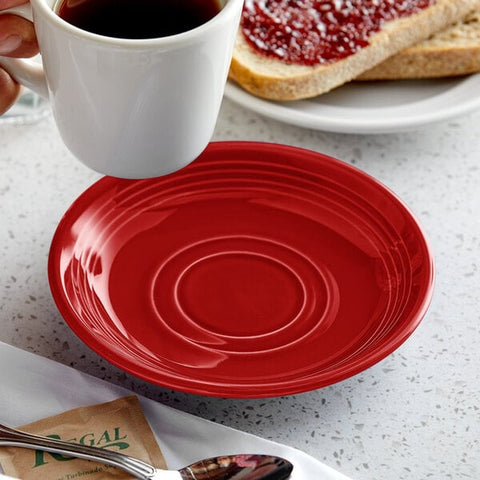 Tuxton China CQE-060 Concentrix 6" Cayenne China Saucer