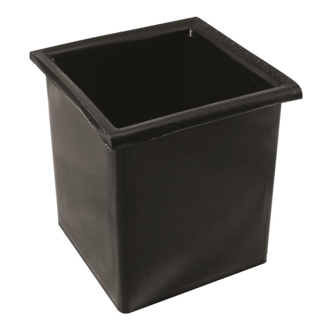 Winco CR-2401 Bar Maid Square Bottle Well, Black Polyethylene