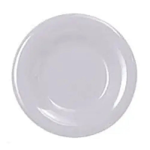 Thunder Group CR010W White Wide Rim Round Melamine Plate, 10-1/2"