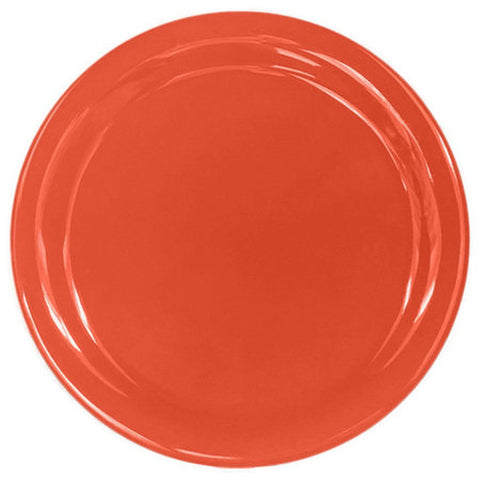 Thunder Group CR109RD 9" Orange Melamine Narrow Rim Plate