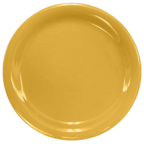 Thunder Group CR109YW 9" Yellow Narrow Rim Round Melamine Plate