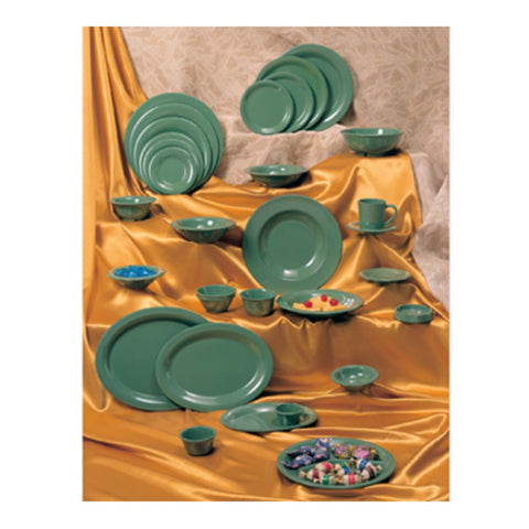 Thunder Group CR110GR 10.5" Green Melamine Round Narrow Rim Plate