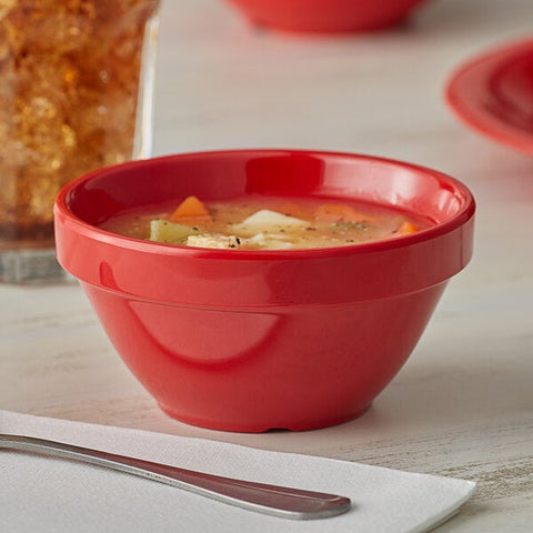Thunder Group CR313PR 8 oz. Pure Red Smooth Melamine Bouillon Cup