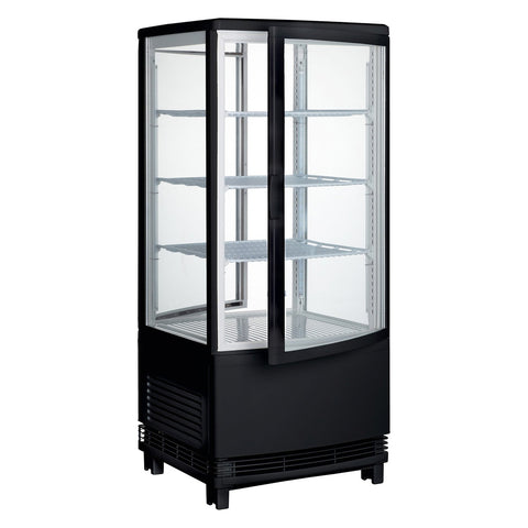 Winco CRD-1K Countertop Refrigerated Beverage Display, Black