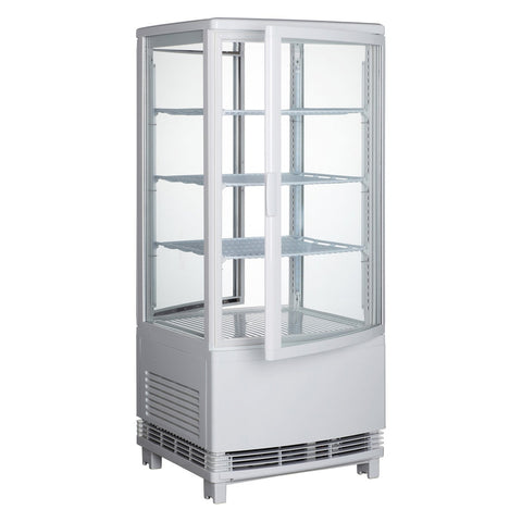 Winco CRD-1 White Countertop Refrigerated Beverage Display Case, 110-120V, 230W