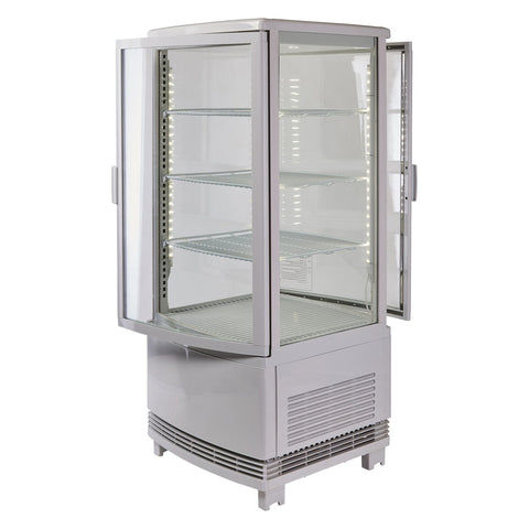 Winco CRD-1 White Countertop Refrigerated Beverage Display Case, 110-120V, 230W