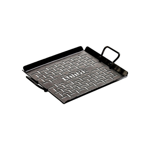 Lodge CRSGP12 Seasoned Carbon Steel Grilling Pan, 12-Inch
