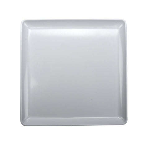 G.E.T. Enterprises CS-950-W Midtown 9.5" White Square Coupe Melamine Plate