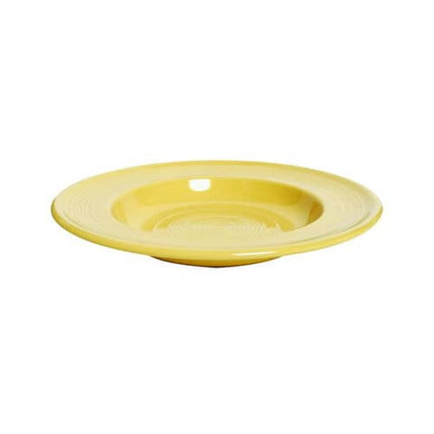 Tuxton China CSD-120 24-1/2 oz. Round Ceramic Saffron Pasta Bowl