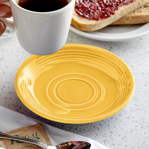 Tuxton China CSE-060 Concentrix 6" Saffron China Saucer