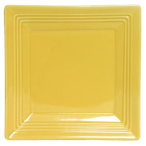 Tuxton China CSH-0845 8-1/2" Square Concentrix Saffron China Plate