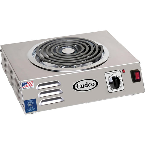 Cadco CSR-3T Electric Countertop Hot Plate, 120V (Single Tubular Element)