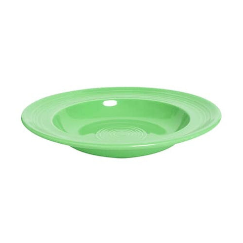 Tuxton China CTD-090 12 oz Round Cilantro Rimmed Ceramic Soup Bowl