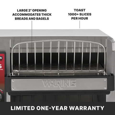 Waring CTS1000B Commercial Conveyor Toaster, 208V