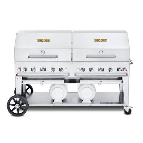 Crown Verity CV-CCB-72RDP 72-Inch Club Series Mobile Propane Grill Dome Package (Horizontal Tanks)