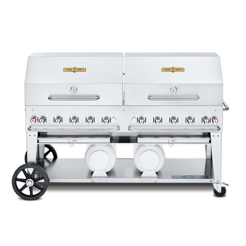 Crown Verity CV-CCB-72RDP 72-Inch Club Series Mobile Propane Grill Dome Package (Horizontal Tanks)
