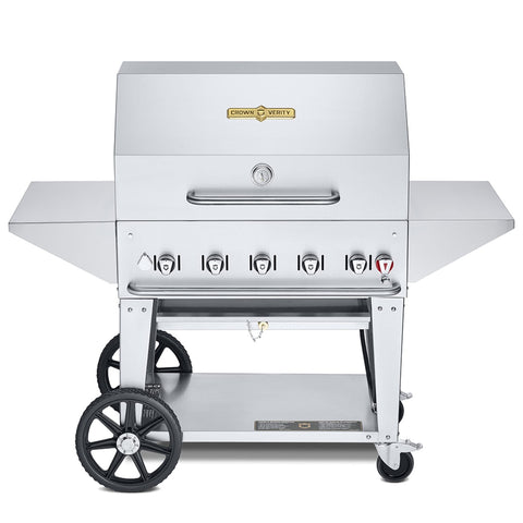 Crown Verity CV-MCB-36PRO Mobile Outdoor Gas Charbroiler Grill (36 in)