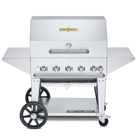 Crown Verity CV-MCB-36PRO Mobile Outdoor Gas Charbroiler Grill (36 in)