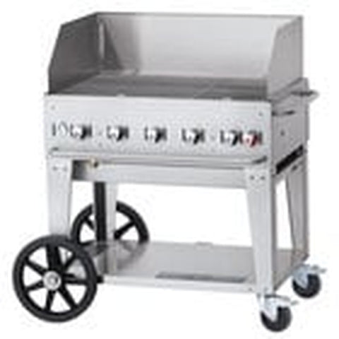 Crown Verity CV-MCB-36RDP 36 in Mobile Liquid Propane Outdoor Grill with Roll Dome Package