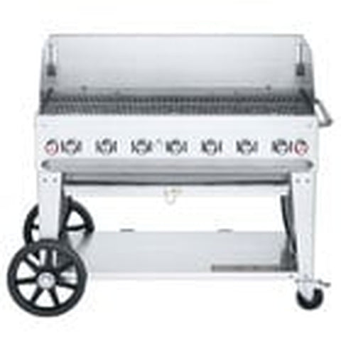 Crown Verity CV-MCB-48-SI BULK-RDP 48" Mobile Outdoor Grill with Roll Dome Package (LP, Bulk Tank)