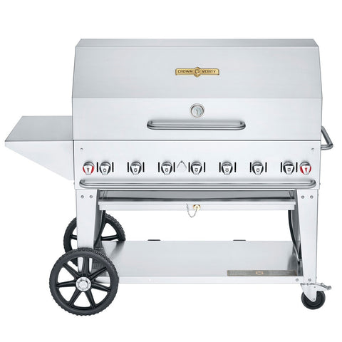 Crown Verity CV-MCB-48PKG-NG 48 in Mobile Natural Gas Outdoor Grill with Accessory Package