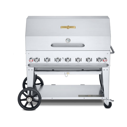 Crown Verity CV-MCB-48RDP 48 in Mobile Gas Grill with Roll Dome Package